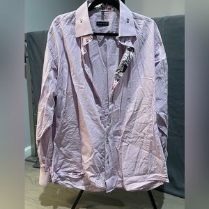 Jared Lang Shirt Men’s XXL flip cuff Comic Strip Purple